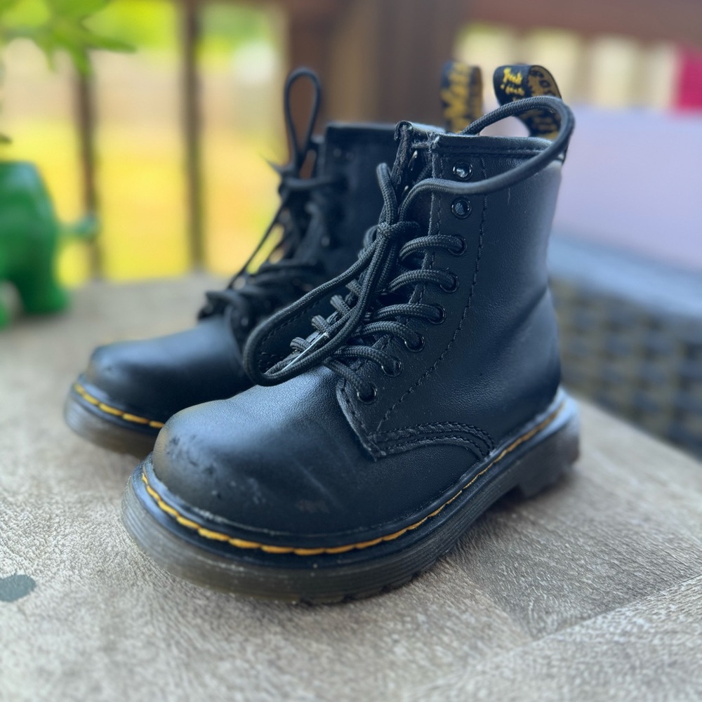 Dr. Martens Black Kids Boots